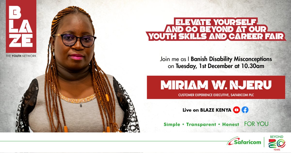 SafaricomHook's tweet photo. Join our speakers Mark Mumo, Andrew Masila, Miriam W. Njeru and Mwenesi Musalia at our Youth Skills and Career Fair. #BLAZECareerfair #TwendeTukiuke https://t.co/iiNjzR9S9G
