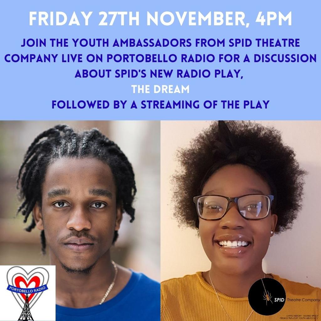 PortobelloRadio's tweet photo. We have a special show lined up today, with publishing legend Margaret Busby, J'Ouvert playwright Yasmin Oliver, artist Marco Bizarri from Unit 1, and the SPID Ambassadors about their Mangrove 9 radio play. Stick around at 6pm to hear The Dream. 
https://t.co/wXQxYrqeHT https://t.co/qhDvGcUDJO