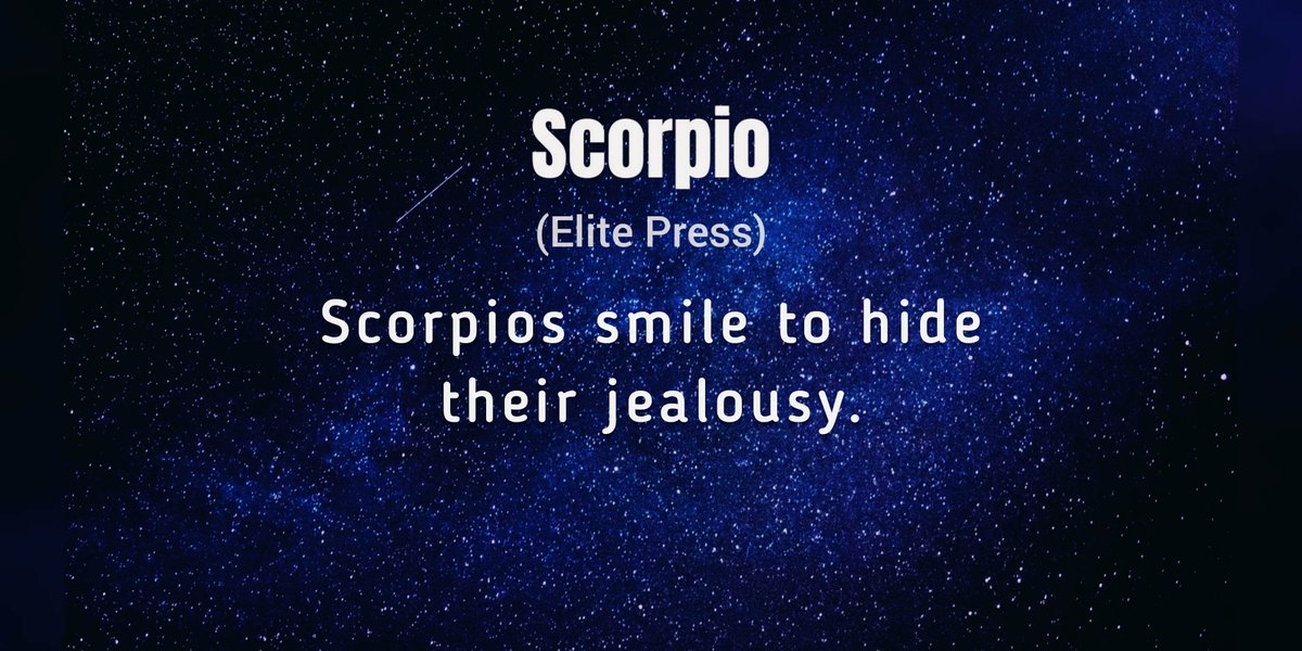 NewsFemale's tweet photo. Scorpios smile to hide their jealousy. (Elite Press)
#Scorpio #scorpios #scorpiotraits #scorpiorelationships #scorpiolove #scorpiowomen #scorpiomen #scorpiozodiac #scorpioseason #scorpioqueen #scorpioking #elitepress https://t.co/fkgGtWKZVM