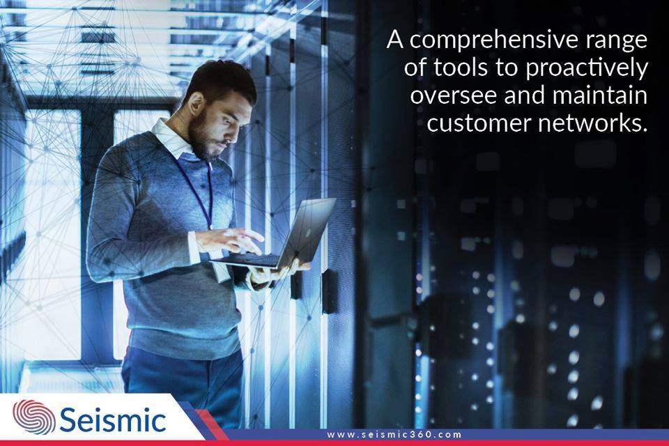 SeismicLLC's tweet photo. At Seismic, we proactively oversee and maintain customer systems with a combination of alarms, SM diagnostic tools, proactive intervention, and network management by our talented team of remote engineers and technicians. https://t.co/QrBh3ZFmXq https://t.co/GooiAXUYsq