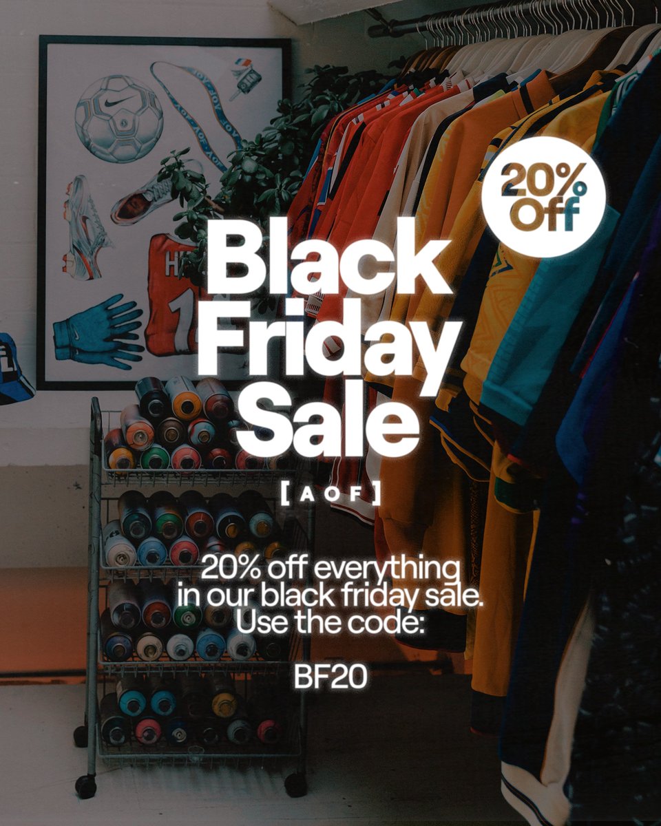 Black Friday Sale - 20% off everything. Use the code BF20 art-of-football.com