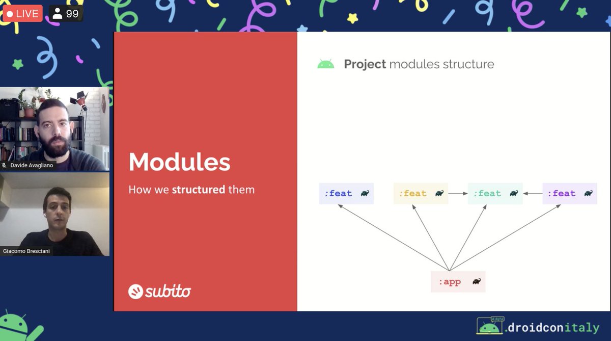 mosquitoman81's tweet image. Davide Avagliano and Giacomo Bresciati are on stage with &quot;Subito, Android development at scale&quot; @Droidconit @Subitoit #droidconit #27novembre #androidconnected