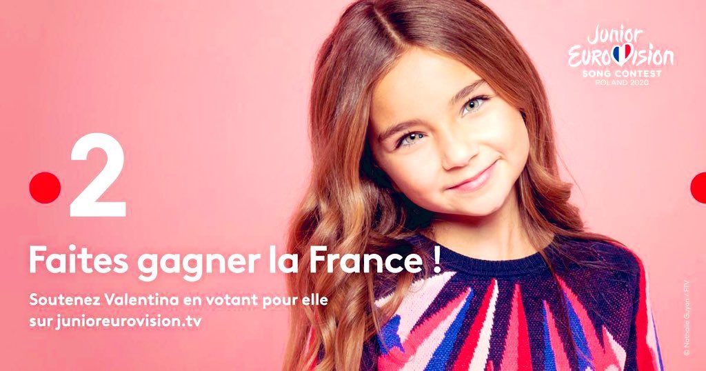 cyrilferaud's tweet image. Tous avec #Valentina qui représente la 🇫🇷 ce dimanche #JuniorEurovision ! Les votes ouvrent dès ce soir 20h sur junioreurovision.tv ✨ pour lui faire remporter la victoire !
Allez Valentina 🇫🇷 ! @France2tv @bernstephane @AlexRedde @FValencak @EurovisionF2