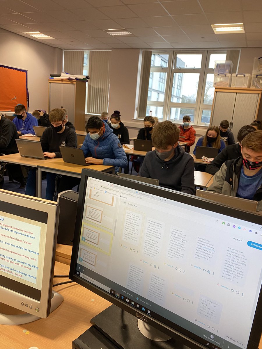 SHS_PhysEd's tweet photo. Our Higher classes worked brilliantly today using @PearDeck. It was great to give them instant feedback on the work they were completing in class and seeing them action it straight away #SHSsuccess https://t.co/OBZQIWHfA6