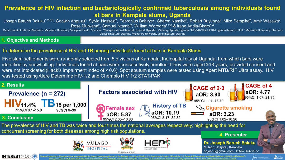 DrBalukuJoseph's tweet photo. Visit our poster at https://t.co/o4IHq1NFzs @INTERESTconf #virtualINTEREST. @HepiShssu @MulagoHospital https://t.co/EwMLu2C1iJ