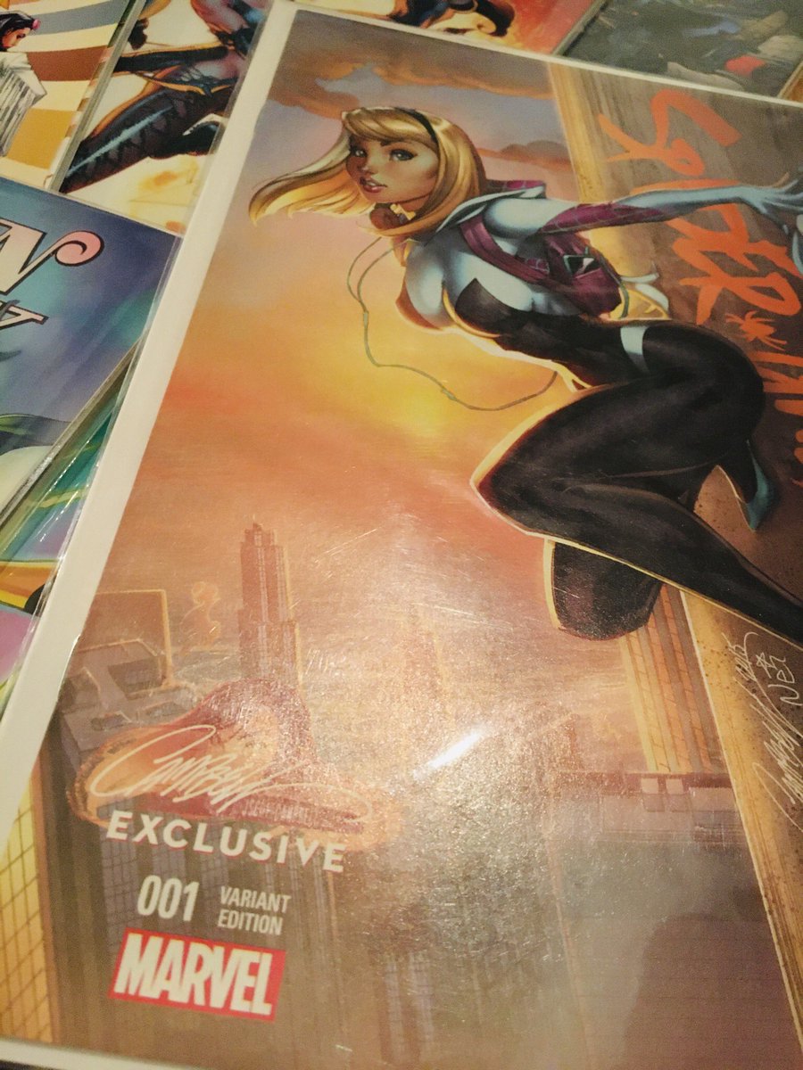 @JScottCampbell what A work ๐๐ฅ๐ฅ๐ฅ๐ฅ So happy #earlychrismasgift #comics #signed #gwenpool #spidergwen #Spiderman #dangergirl #comicstrip https://t.co/QsJi3Boau8