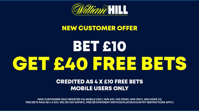 William hill football lines