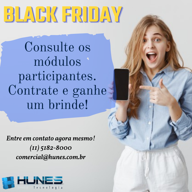 Hunestec's tweet photo. Achou mesmo que a Hunes não teria Black Friday? 😎
Aproveite nossa super promoção, consulte os módulos participantes, contrate e ainda ganhe um brinde! 
Ta esperando o quê? 😉

Entre em contato agora mesmo!!
(11) 5182-8000  
comercial@hunes.com.br  
#tecnologia #gestaoempresarial https://t.co/vMtecUTtRc