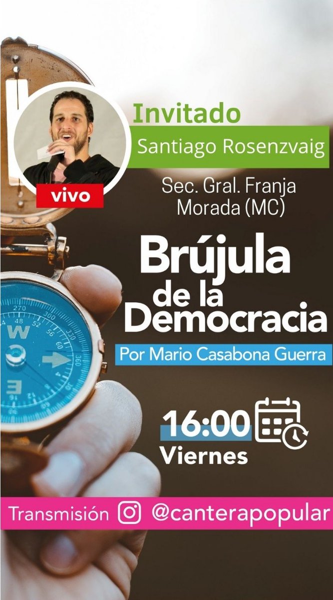 santirosenzvaig's tweet photo. Hoy a las 16hs vamos a charlar un rato con los amigos de @CanteraAe, los invitamos a ser parte por #Instagram de este sano ejercicio de la Democracia. https://t.co/hVvhlV5sEi