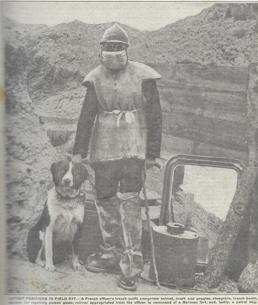 5472_nde's tweet photo. A #French Army patrol dog with it's handler in the trenches during the 1914-1918 Great War. (From The War Illustrated, dated Feb 1916). #MWD #CombatDog https://t.co/KzKfHhQTX6