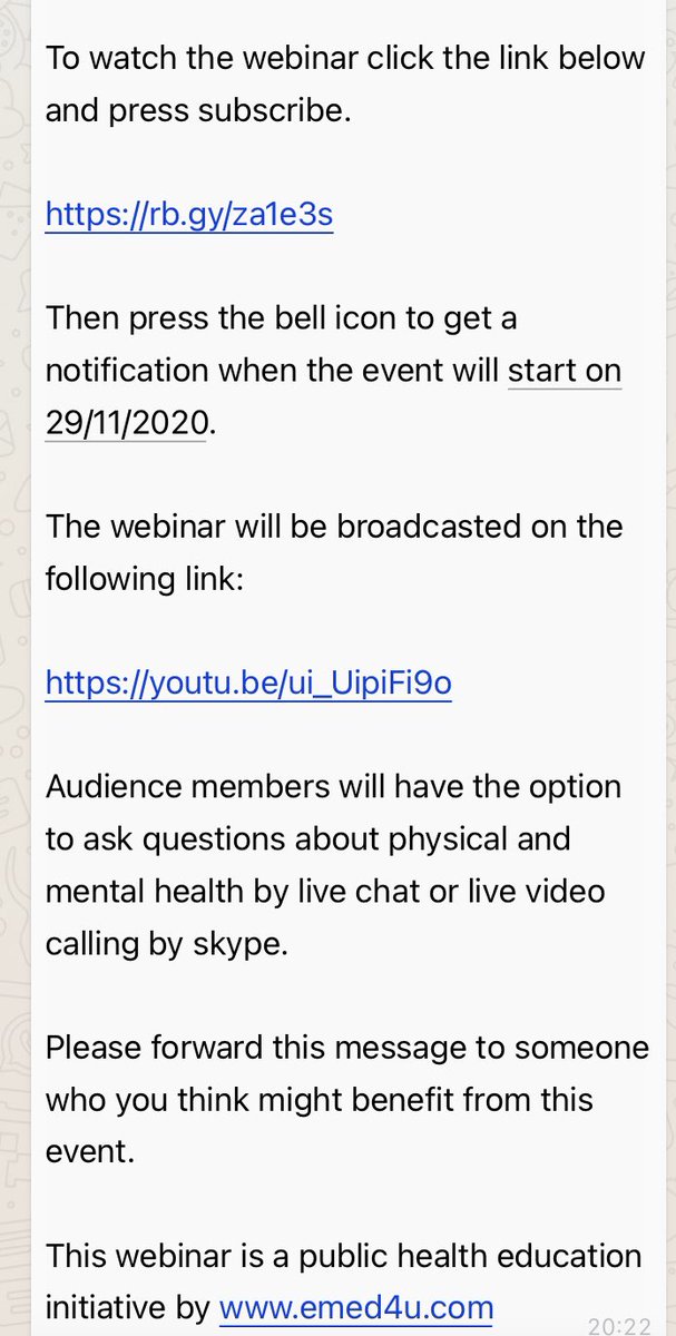dr_melancholy_'s tweet photo. Please circulate this webinar to people you think may have some queries or worries about their mental health or Mental illness in general.

To watch press the link and subscribe.

https://t.co/mj6ZTCp4hH

The webinar will be broadcasted on this link 

https://t.co/OaajhdMKW0 https://t.co/N8QgLHxWdo