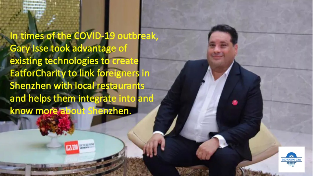 MorningGBA's tweet photo. Gary Isse is the founder of Shekou Daily and #EatforCharity. In times of the #COVID19 outbreak, Isse took advantage of existing technologies to create EatforCharity to link foreigners in #Shenzhen with local restaurants and helps them integrate into and know more about the city. https://t.co/0n9jrx6Jct