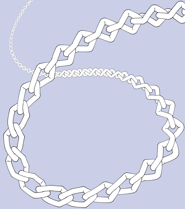 捻じれ鎖(白塗り) by 14533 https://t.co/4twFEp26Sr #clipstudio 
続いて、白塗り状態の鎖です(`、3_ヽ)_ 