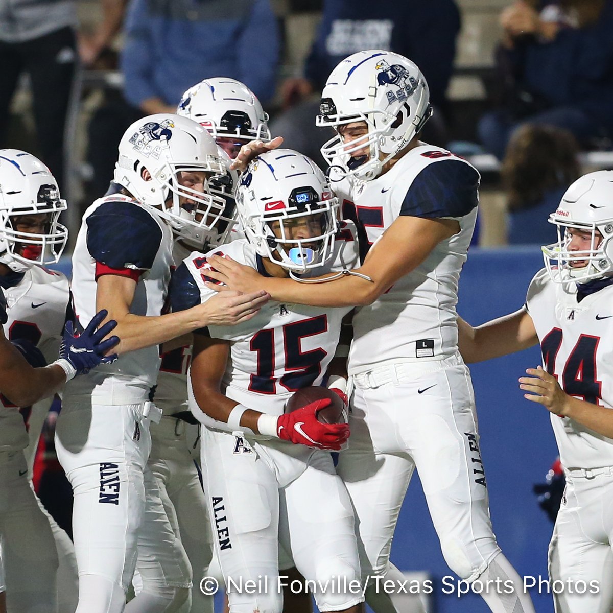 TXSportsPhotos's tweet photo. GAMEDAY: @alleneaglesfb Up this afternoon is Prosper 2pm Eagle Stadium. Eagles vs Eagles. By nature Eagles are very territorial. Our Defense will protect our nest. 1-0 today. Let's Sko!!! @CoachGambill @d1eg0_av1la @XanderGreen10 Justin Washington @coachcoryc https://t.co/Qa3fBMepAq
