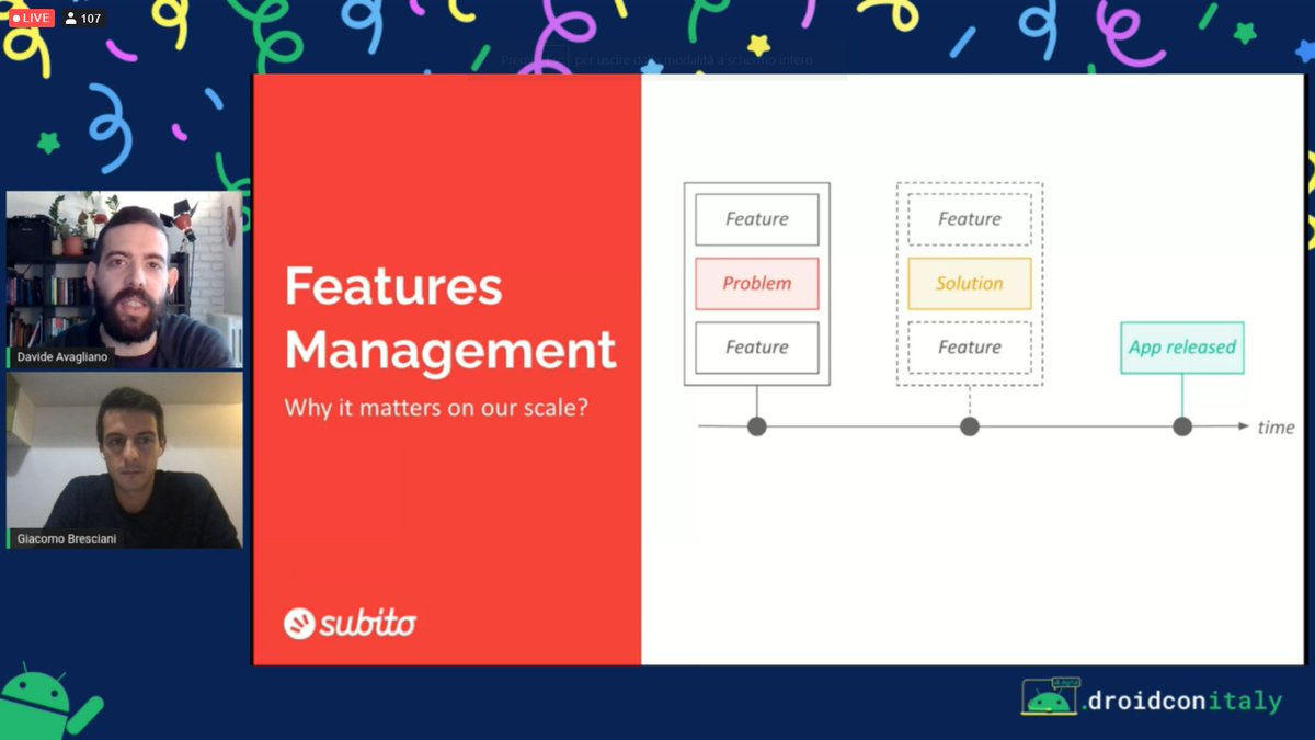 mktrsclub's tweet image. Come viene gestita ogni sfida per la gestione e lo sviluppo dell&apos;app Android di @Subitoit ?

Ce lo spiegano @AvaglianoDavide e @brescia123 al @Droidconit !

#AndroidConnected #droidconit