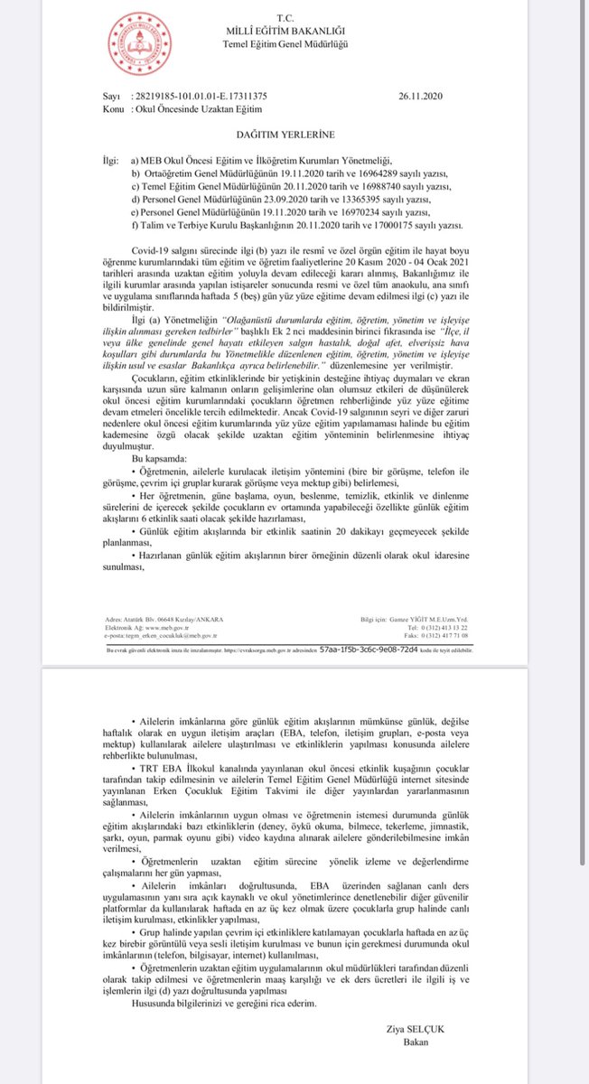 “Okul öncesi için uzaktan eğitim talebimiz kabul edildi”

İl/ilçe milli eğitim müdürlüklerinin yetkisi dahilinde salgının seyrine göre okul öncesinde uzaktan eğitim yapılabilecek. Bu süreçte öğretmenlerimiz de herhangi bir ek ders ücreti mağduriyeti yaşamayacaklar.
