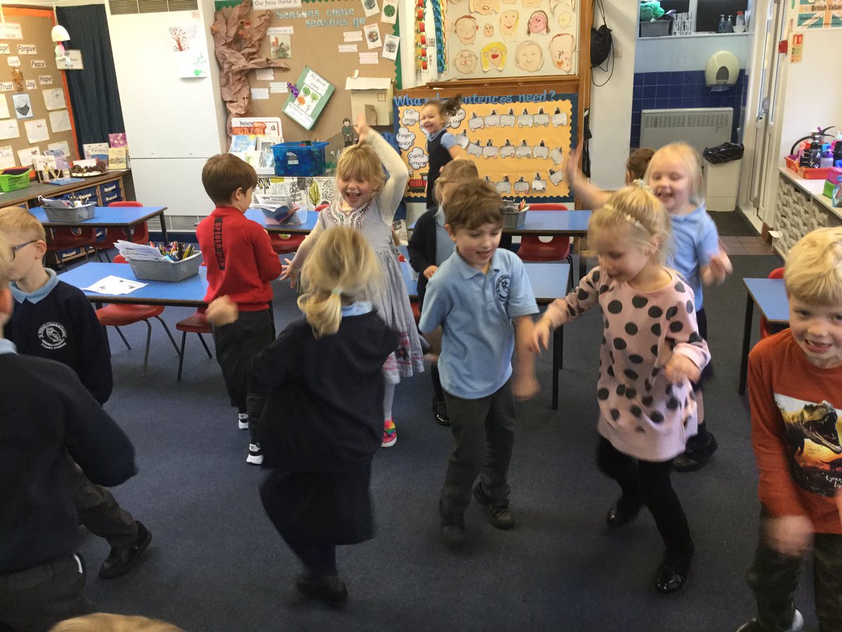 kfinchclass's tweet photo. We’re having a lovely afternoon celebrating the September, October and November birthdays. Look at our dance moves! #wellbeingmatters https://t.co/UzDwwe3LRJ
