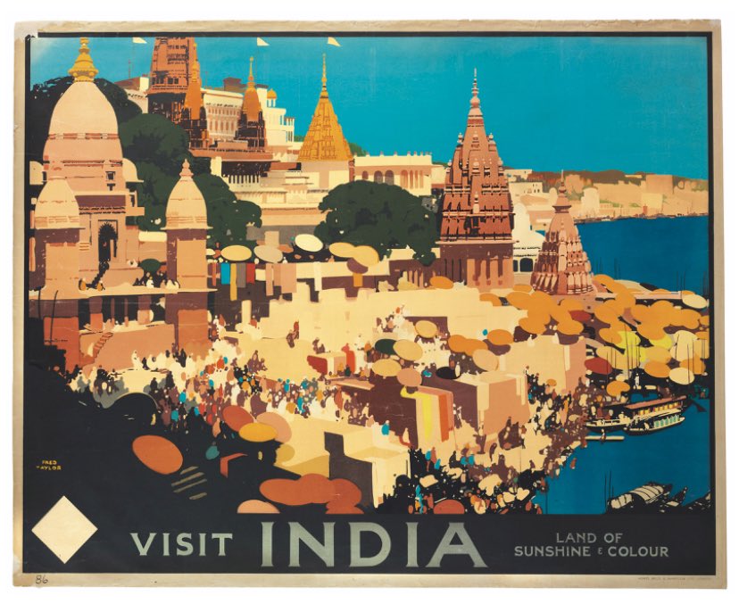 Vintage travel posters india