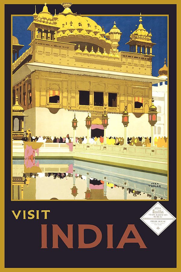 Vintage travel posters india