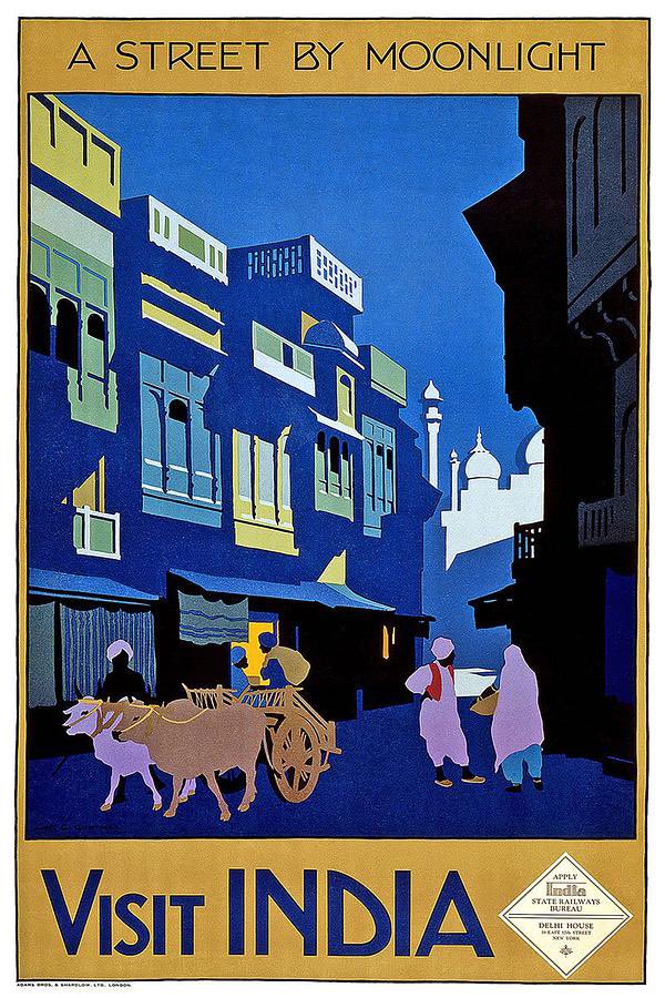 Vintage travel posters india