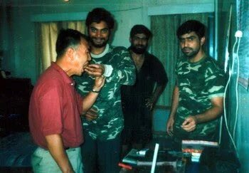 26th November 2003 while fighting terrorist in the dense forest of Rajouri district of Kashmir and for this unmatchable bravery and courage he was awarded by Shaurya Chakra.(Maverick Major Udai Singh feeding his CO)