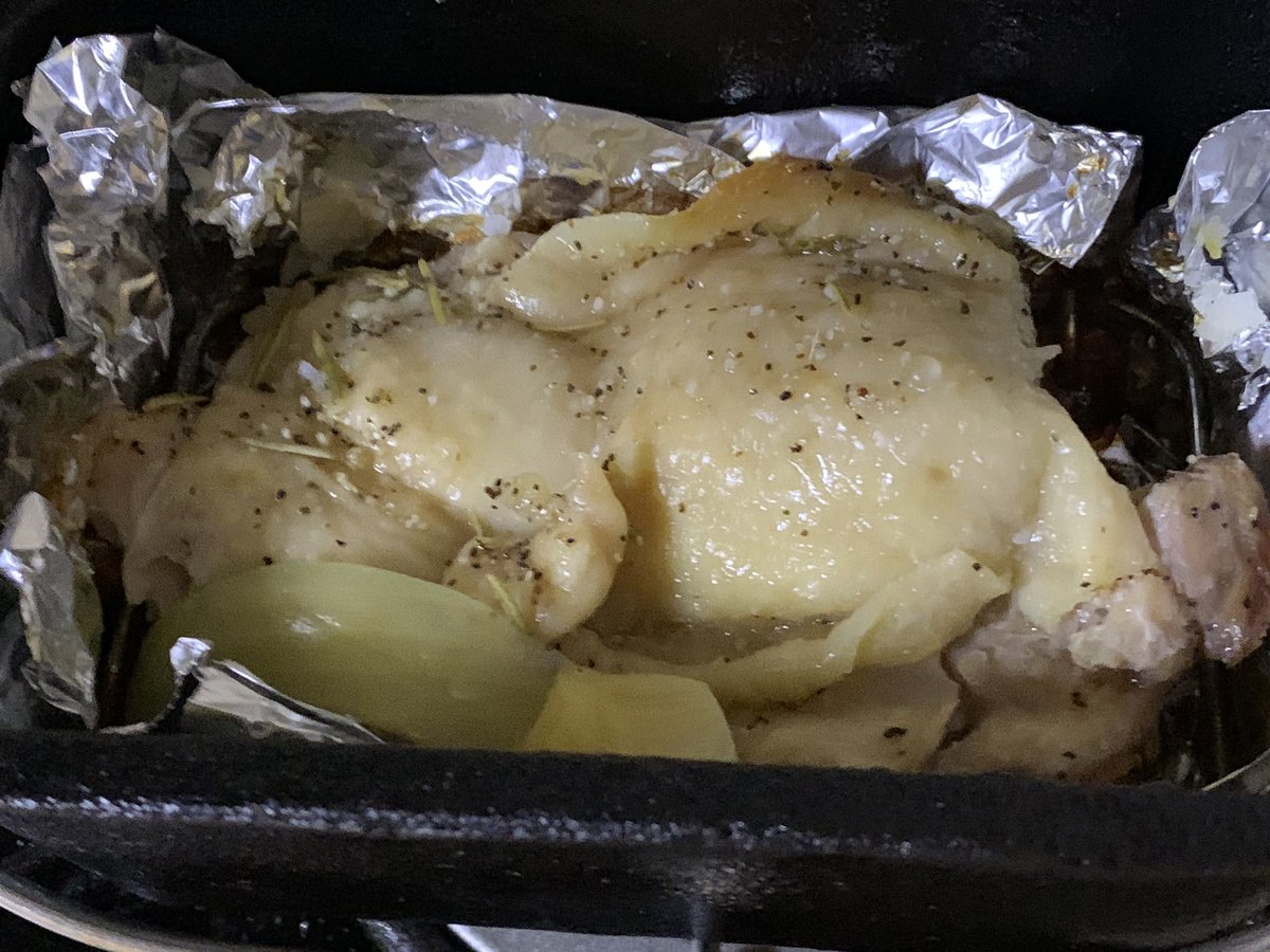 Yamamaya 家でキャンプ飯研究 ミニダッチオーブンでローストチキンを作ってみた うまー