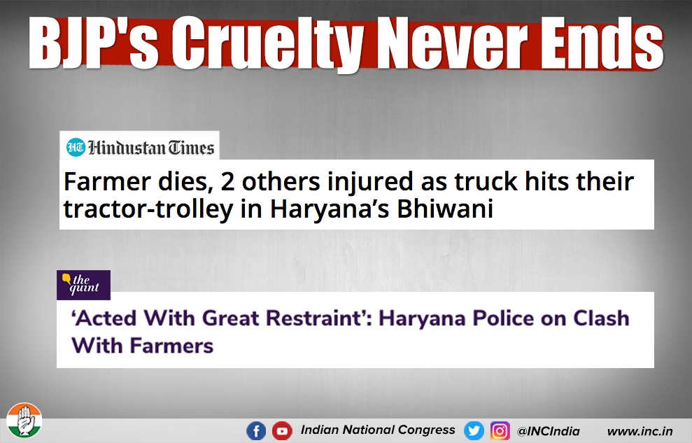Thecongressian's tweet photo. #IamWithFarmers 
#ModiKisanVirodhi
I support farmers.. I condemn the Govts action towards the peacefully
Protesting Annadaata.. https://t.co/MIqkOfZSRD