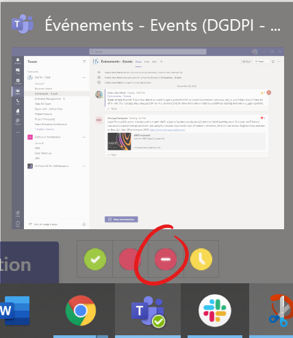 MS Teams tip:

Feeling overwhelmed by notifications or just want a temporary break from them so you focus without interruptions? Set your status to Do not disturb. 

You can access it through your profile image in the upper right corner or by hovering over the taskbar icon.