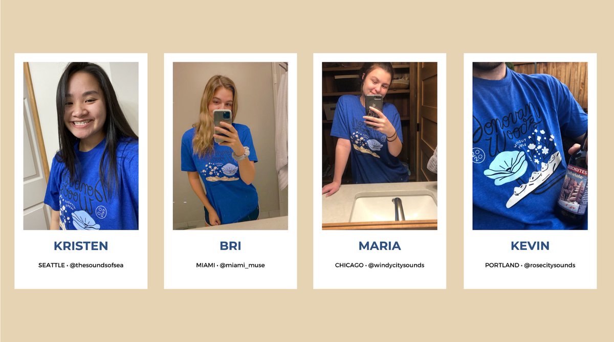 miami_muse's tweet photo. From coast to coast! @orchtweets college reps wearing the best @DonovanWoods 💙 His incredible new album #WithoutPeople is out now on @WMA! Link in bio to listen if you haven’t already 🎶 The perfect weekend soundtrack!
#NewMusicFriday #donovanwoods #orchardambassador https://t.co/Ekhev5vGPV
