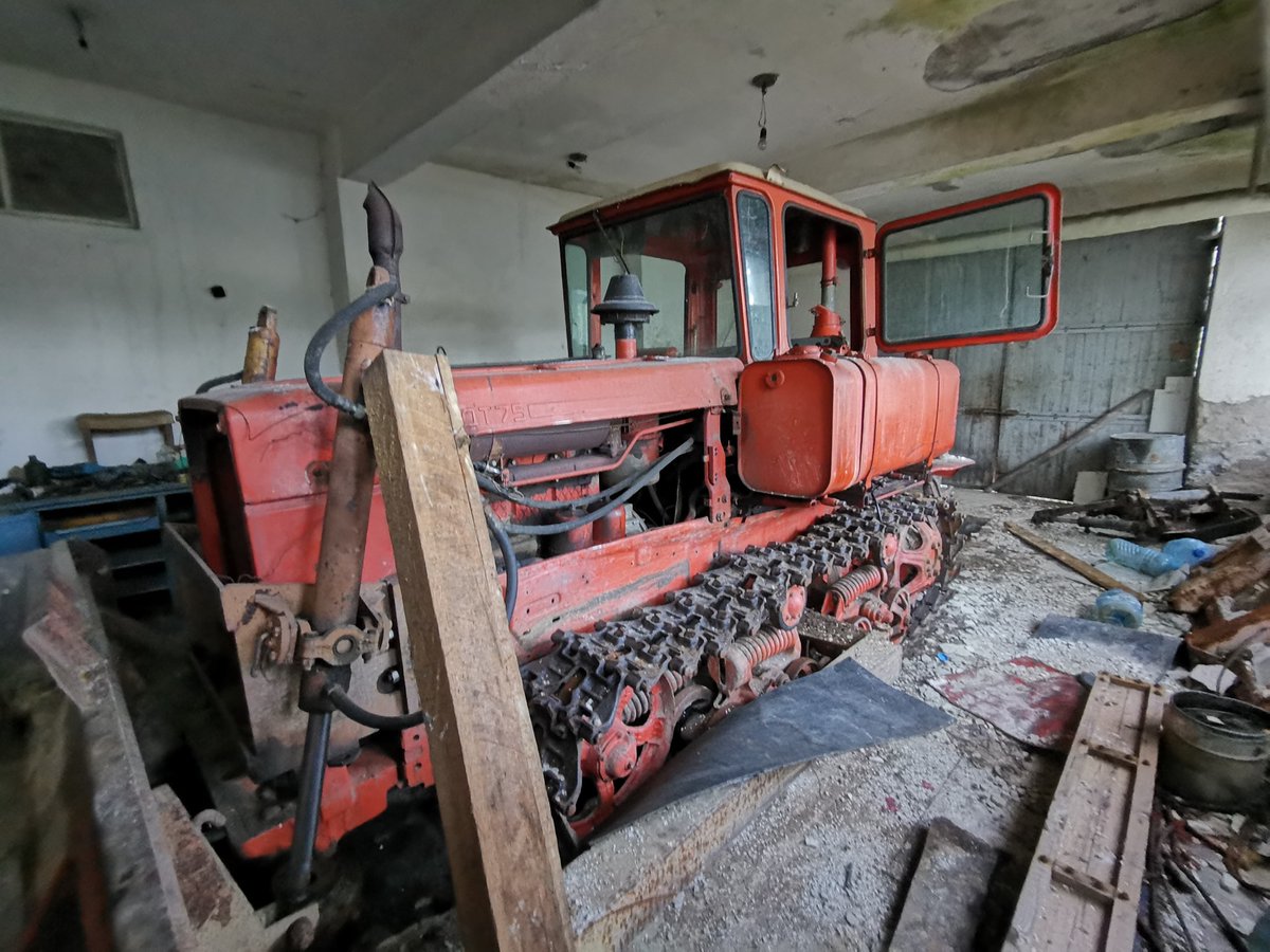 The hospital's Soviet tractor-snowplow. Also the dining rooms for the doctors.