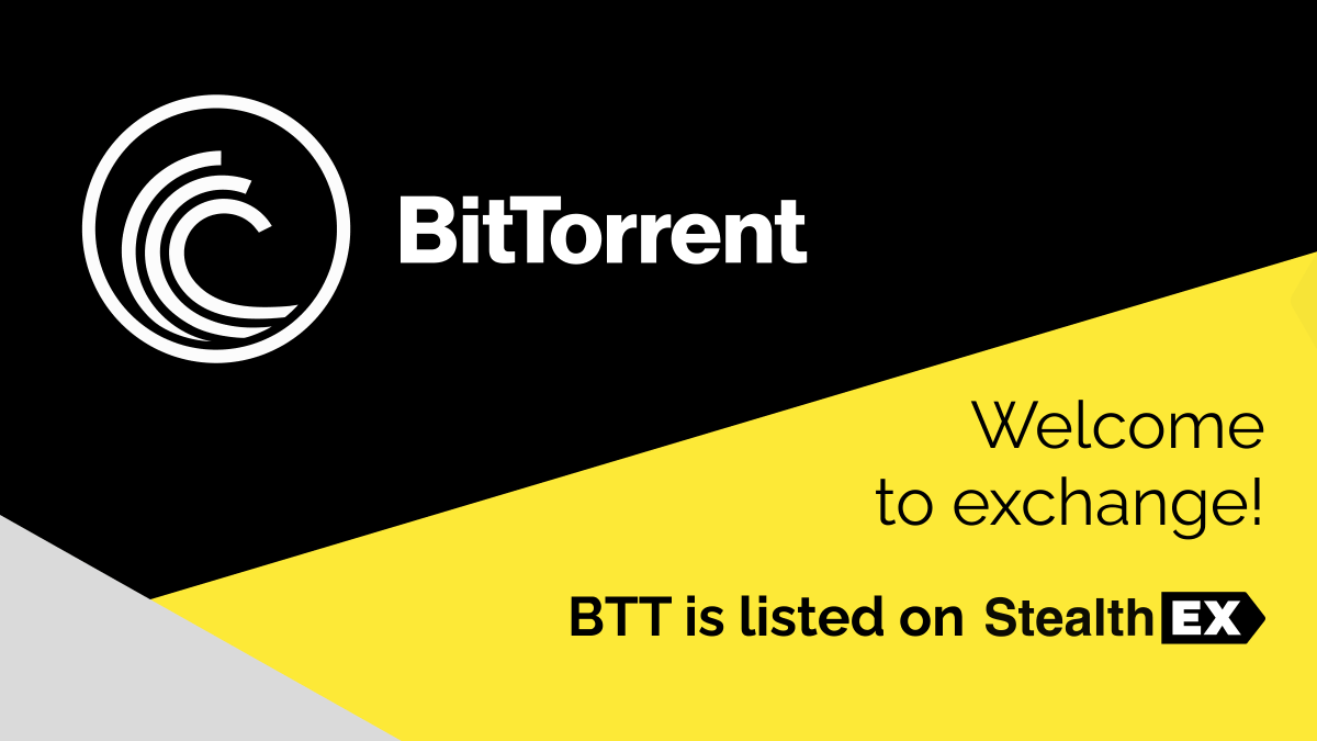 StealthEX_io's tweet photo. Great news coming on Friday😉
$BTT by @BitTorrent is joining our friendly exchange!
#BTTtoken allows content creators to connect with their audience, earn and spend digital currency without a middleman.
Look how easy to swap $BTT on https://t.co/8oV6tuWNFo https://t.co/wGNOR3o1kZ
