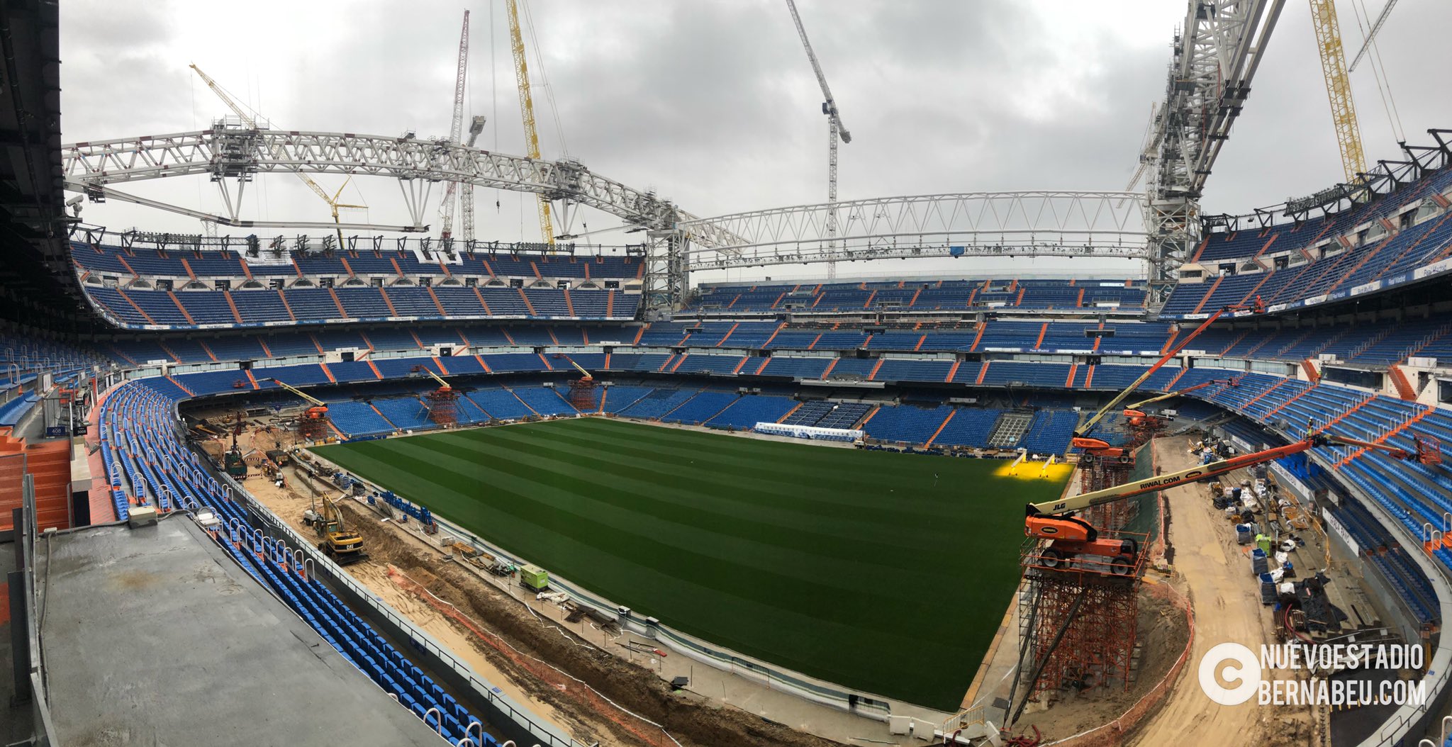 Las obras del nuevo Santiago Bernabéu (Foto: @nuevobernabeu).