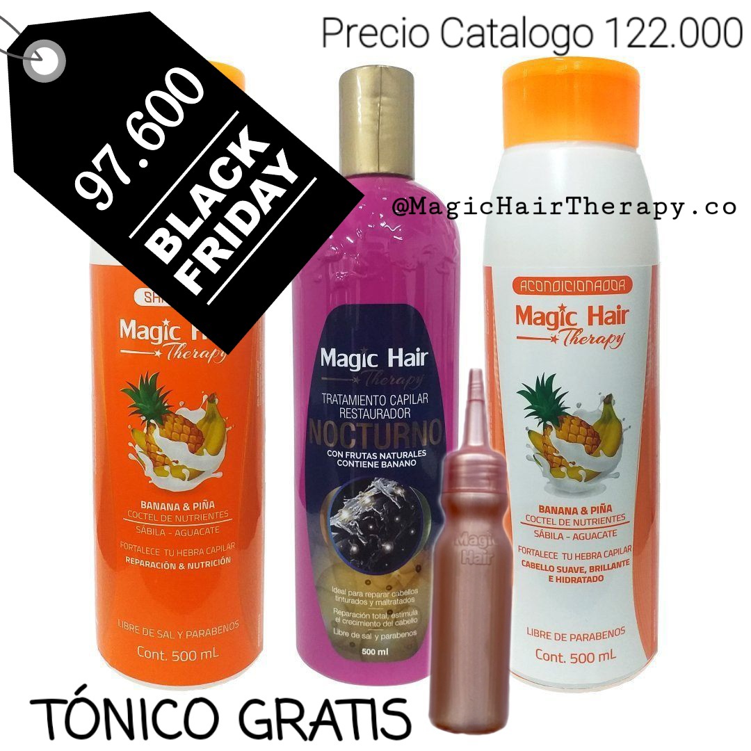 MagicHairCol's tweet photo. 🌸#BLACKFRIDAY MAGIC HAIR THERAPY 🌸
#Crecimiento #Anticaída #Reparación #Shampoo #Acondicionador #Repolarizador #Biotina #Colageno #Cejas #pestañas #Colombia #magia_en_tu_cabello #magichair #Magichairtherapy #Magiaentucabello #Cabellosano #Cabellolargo #viral #SiguemeYTeSigo https://t.co/c0crTjtnWJ