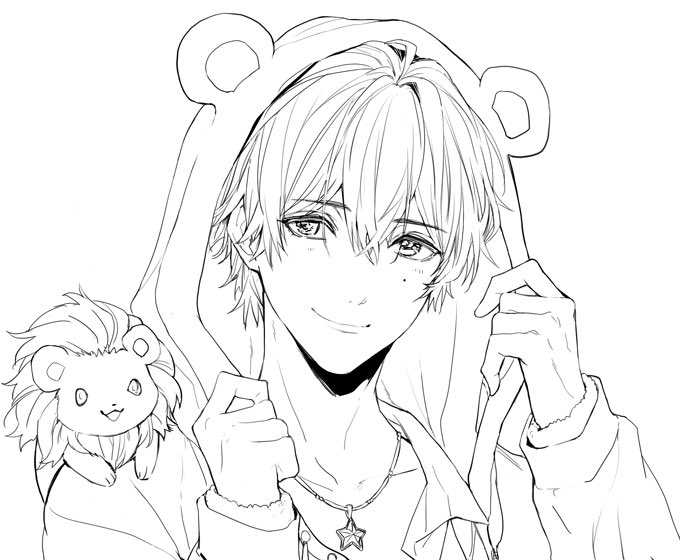 リクエストいただいたものの線画です、よろしければお楽しみください…!リクエストありがとうございました✨⚠️フリー素材や塗り絵用ではないのでご注意ください?‍♀️ 