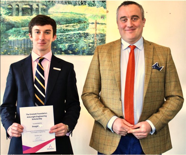 PriorPark's tweet photo. Congratulations to our two L6 Roche students, James and Dougal who have both been awarded the @ArkwrightTalent  Scholarship. Our Head had the pleasure of handing them their certificates this afternoon. #EngineeringUK https://t.co/tEuXa4aZ16