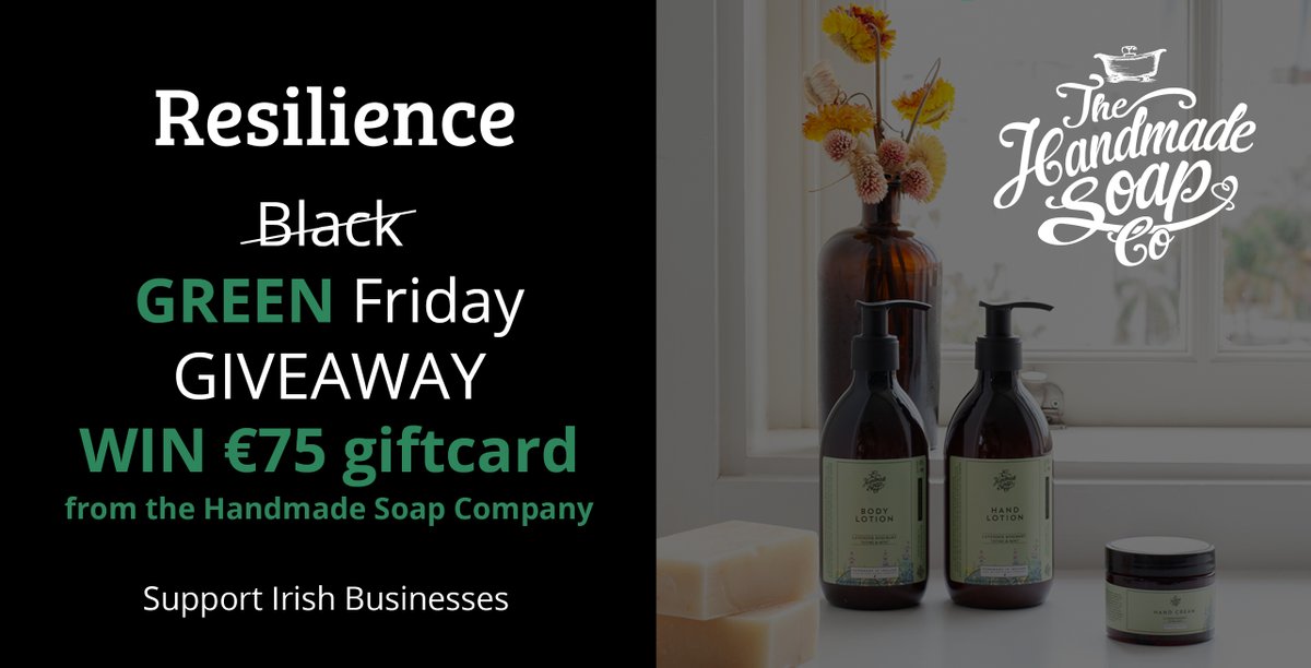 Resilience_ie's tweet photo. We urge everyone to support local and Irish businesses today and in the run up to Christmas

We have a competition for you today. To be in with a chance of winning this €75 gift card from @thehandmadesoap  simply just like and retweet this post’. 

#GreenFriday #ShopLocal https://t.co/96mrWCgbPL