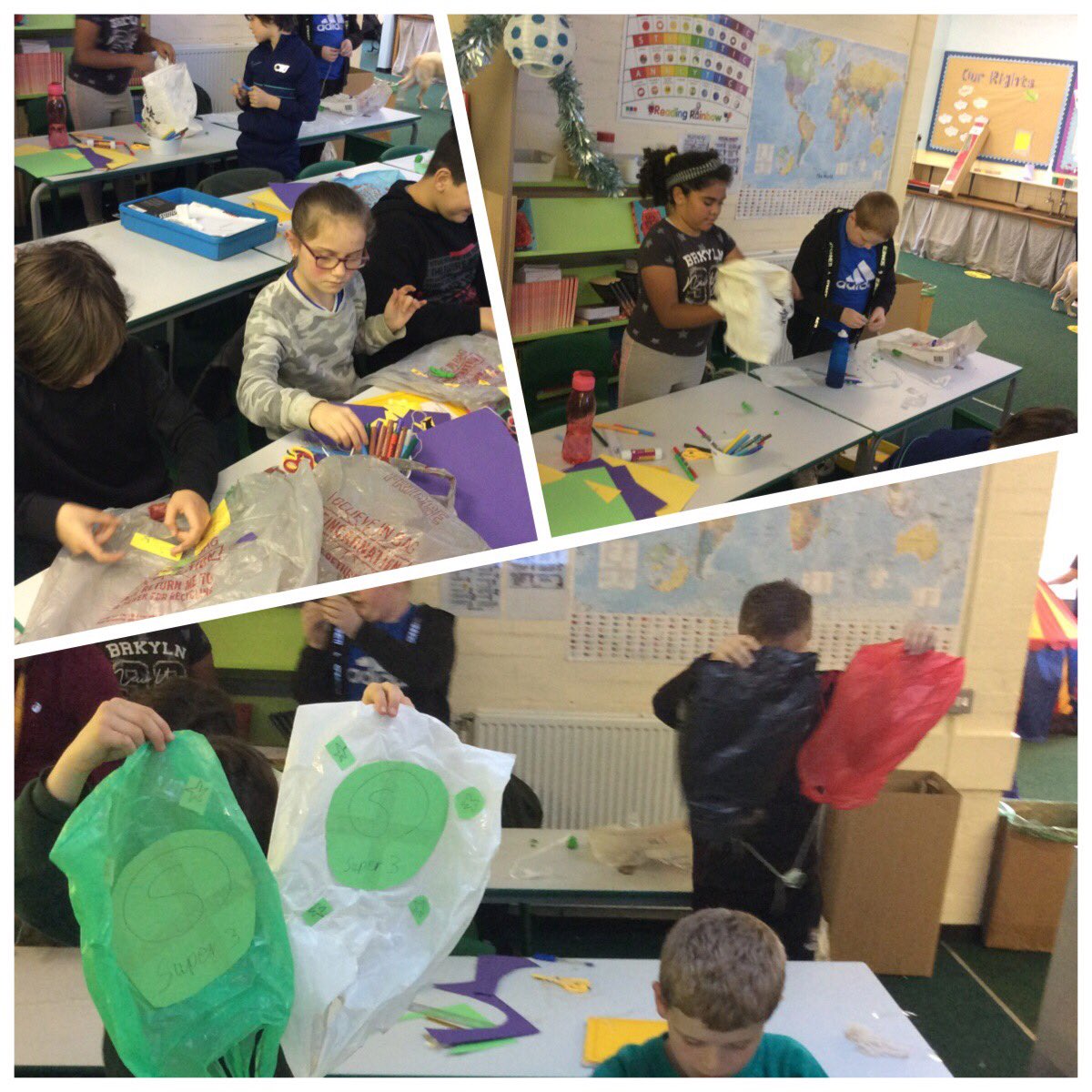 Springwood_Prm's tweet image. Preparing our parachutes to test air resistance #springharlech