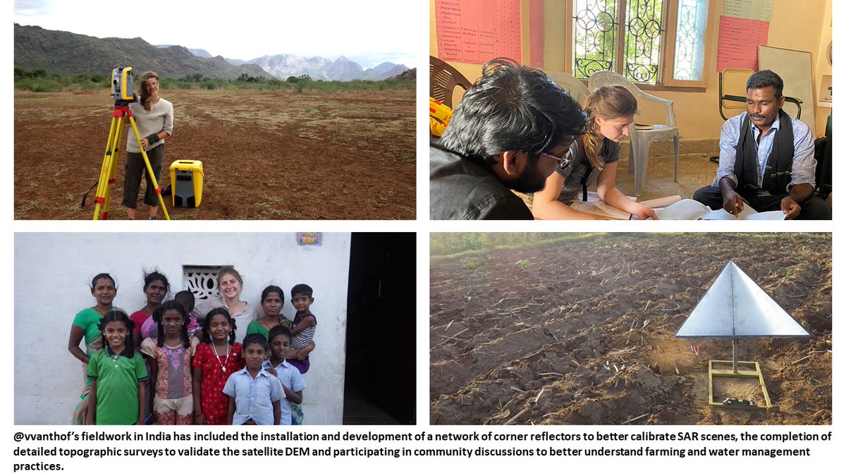 3/5  #SAR_STAR’s  @vvanthof career shifted from snow science to surface water hydrology after travelling to India in 2016 where she learned to utilize remote sensing to improve water management. Recent work ( https://doi.org/10.1016/j.rse.2019.111437) & ( https://uwaterloo.ca/water-institute-research/issue-8/feature/estimating-rainwater-harvesting-tank-storage-space-can-we-do)  #WomeninSAR