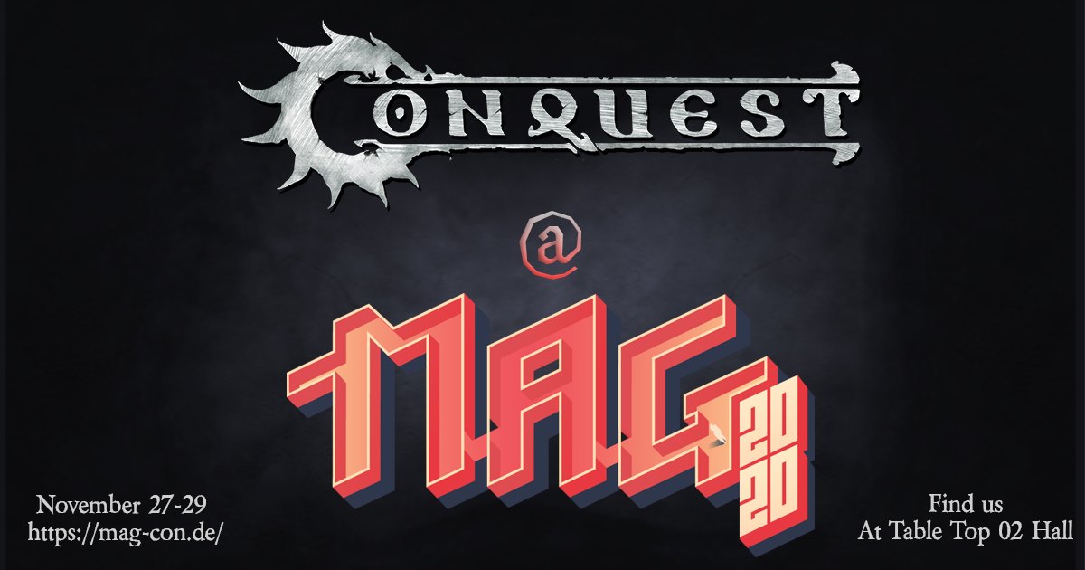 PBWargames's tweet photo. Don't forget! MAG 2020 is up and running!
Join us @ MagCon 2020 and prepare for a different kind of online expo!
Find us here https://t.co/9QNYyqQ0Gq at the Table Top 02 Hall, on Dec. 27-29
#parabellumwargames #conquest #MAG2020 https://t.co/KYFeuphONK