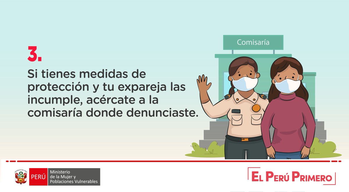 MimpPeru's tweet photo. #AlertaMujer | Sabemos que no es fácil salir del círculo de la violencia, pero tenemos la seguridad que has tomado la mejor decisión. 💪🇵🇪
Si sufres de violencia llama a la #Línea100. ☎️
Te invitamos a seguir estos consejos para proteger tu vida y la de tus hijas e hijos.👩👧👦 https://t.co/247BkxZRMc
