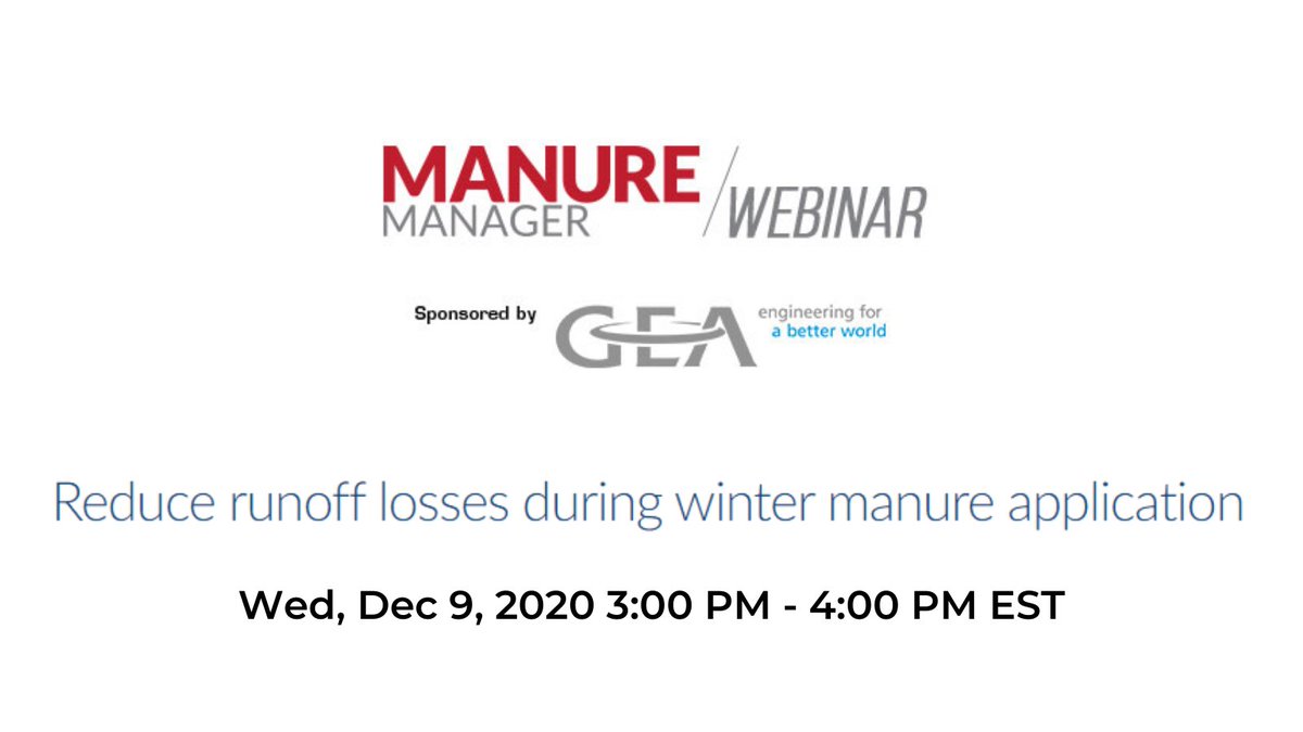 TimingMattersON's tweet photo. On December 9, join a FREE webinar on reducing runoff losses during winter manure application. For more info, visit https://t.co/1Cf8Nx3Gpt #TimingMattersON https://t.co/fJA9eZbAnq
