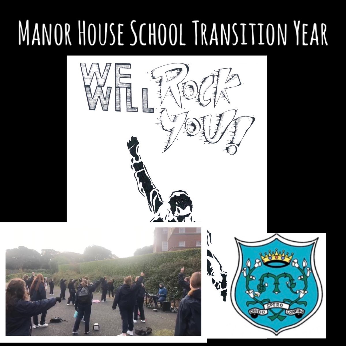 ManorHseRaheny's tweet photo. The #ManorHouseMusical rehearsals for #WeWillRockYou went al fresco yesterday, as students practised songs on the hockey pitch under the wrapped up direction of Mr Clinch. #ManorHouseTY #TheShowMustGoOn https://t.co/NzixOn93Al