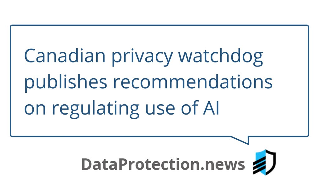 GDPRbuzz's tweet photo. It also wants to require organisations to design AI systems from their conception in a way that protects privacy.

Read more 👉 https://t.co/A3C6IWCCCP

#AI #ArtificaialIntelligence #GDPR #CyberSecurity #Privacy #PrivacyNews #PrivacyCommissioner #DataPrivacy #Dataprotection https://t.co/OySRlpaZBS