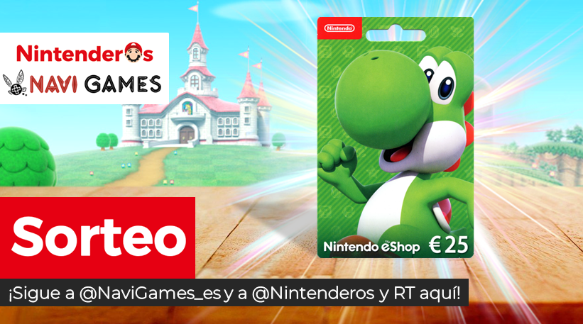 Nintenderos's tweet photo. ¡Sorteamos una tarjeta de 25€ para la Nintendo eShop!

➡ Sigue a @NaviGames_es y @Nintenderos
➡ RT aquí

¡Suerte! - https://t.co/TfgEsGLtqs https://t.co/zNp5Pa2gwi