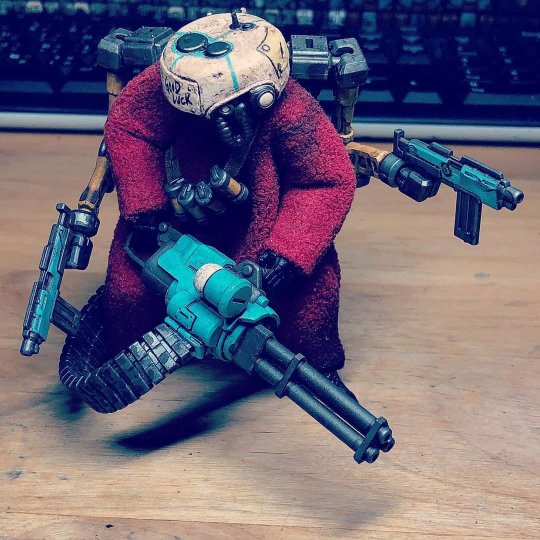 acidrainworld's tweet photo. <Shared by Kit Lau>
Custom made
Luggans Full armour ver😊
.
FAV-AP04 Viva la Loca - Halogen Fire Weapons Pack🤔
.
.
#acidrain #acidrainworld #luggans #actionfigures #artwork #SciFi #Sciencefiction #Scifiart #War #Soldiers #Military #sciencefictionart #cyberpunk #AP04 #pia https://t.co/BJXO4lD9VN