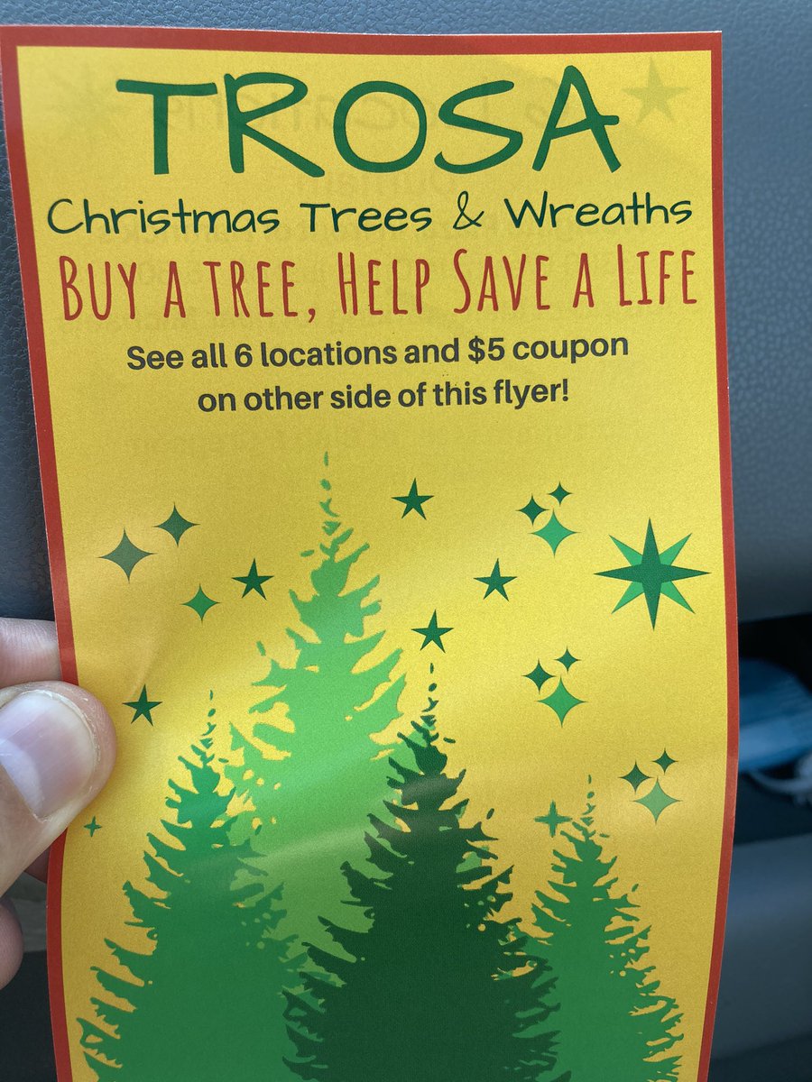 JAlbrightPharmD's tweet photo. Out for what is becoming a family tradition. Christmas tree from @TROSAinc to support local substance abuse treatment. Especially important for the epidemic during this pandemic. https://t.co/cYeS6NH5mW