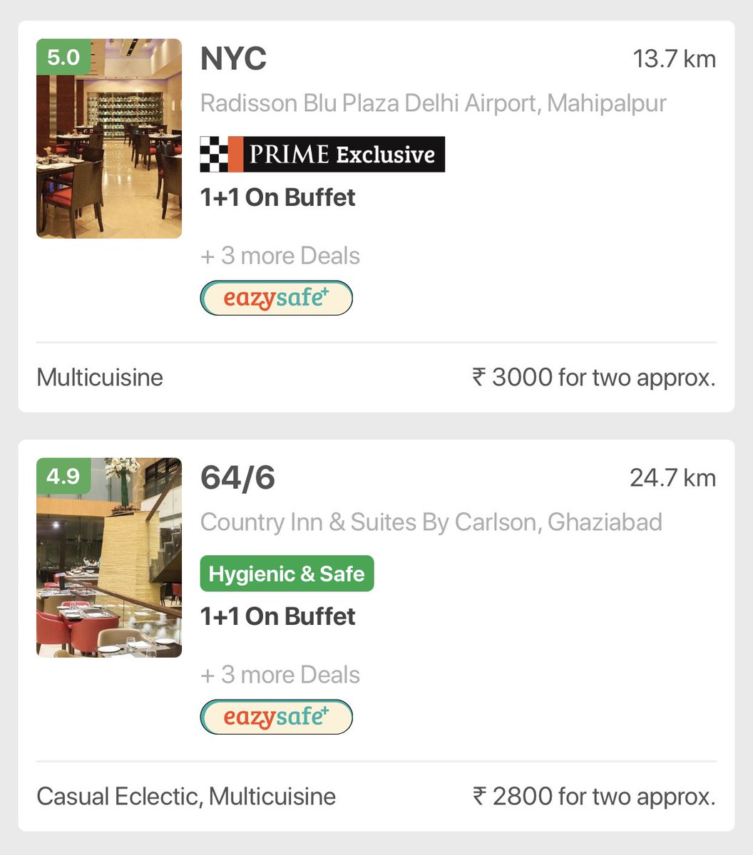 sachinpabreja's tweet image. This weekend enjoy 1 plus 1  buffet in #Delhi #NCR 
K3
Del
Nyc 
Seasonal Taste 
Nh8
64/8
And many more restaurants book your tables now @eazydiner 
Download the app to know more ! 
#mindblowingoffers 
Link - bit.ly/3fDzIQG