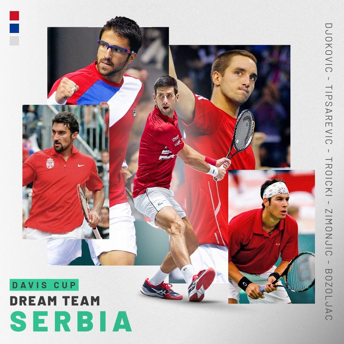 DavisCup's tweet photo. A reminder of how the teams line-up... https://t.co/H4WQ3JYSWa