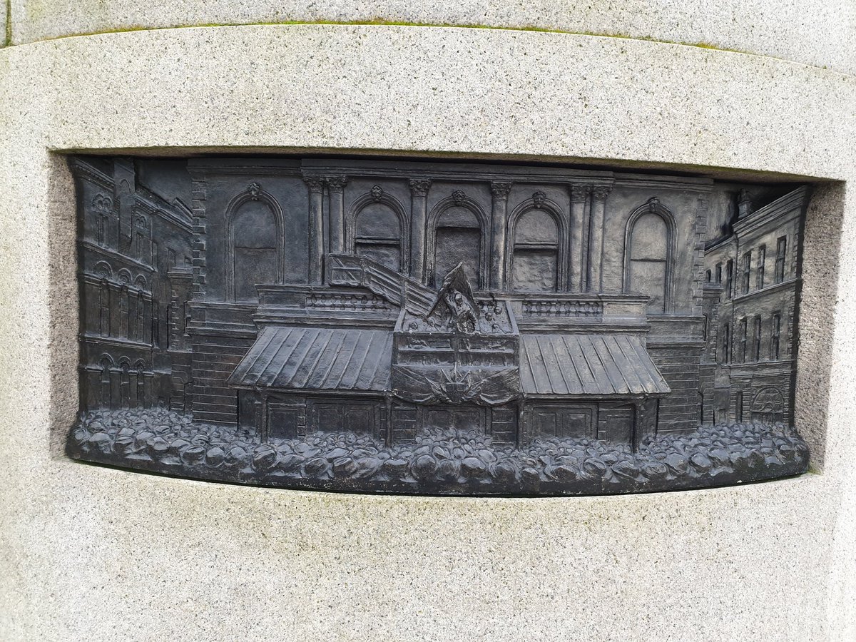 5/6 The famous sold-out Give My Head Peace show at the Ulster Hall in 1912. The jokes have lasted pretty well. Carson on canopy waving unidentified fleg. Mervyn and Uncle Andy touting. Tickets.