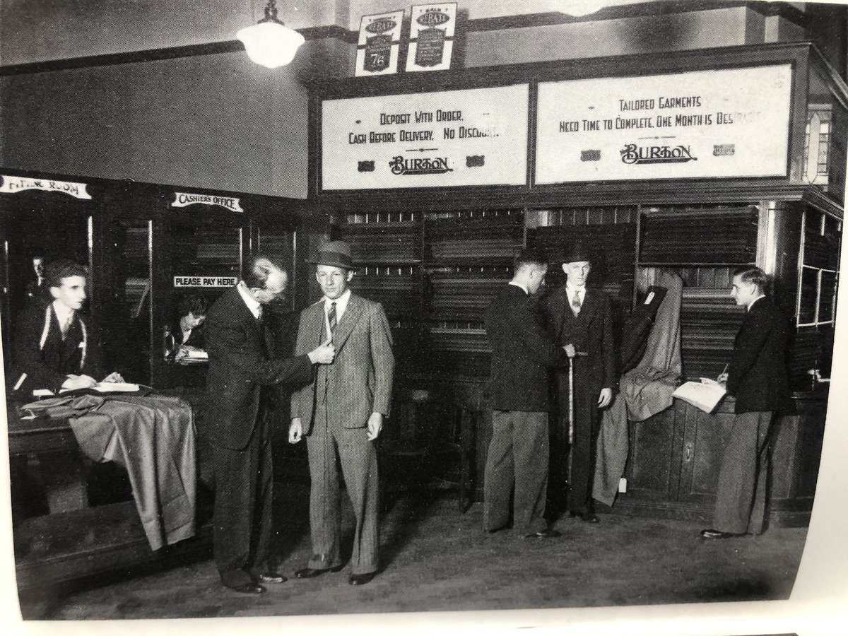 Here’s Don Bradman on tour England for the Ashes, 1938 getting a suit made at Burton’s. Burton’s was, for many years, a great, aspirational brand making high quality clothing that lasted for years.